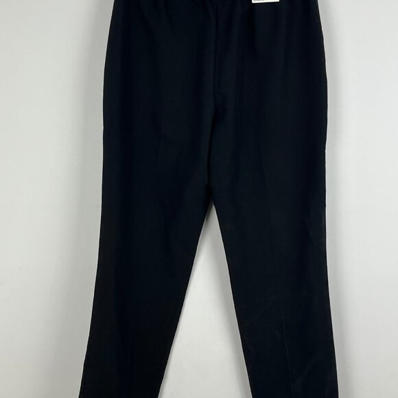 Calvin Klein Crepe Dress Pants Size 0 Black Elastic Waist Inseam 26in Rise 9.5in - Picture 6 of 9